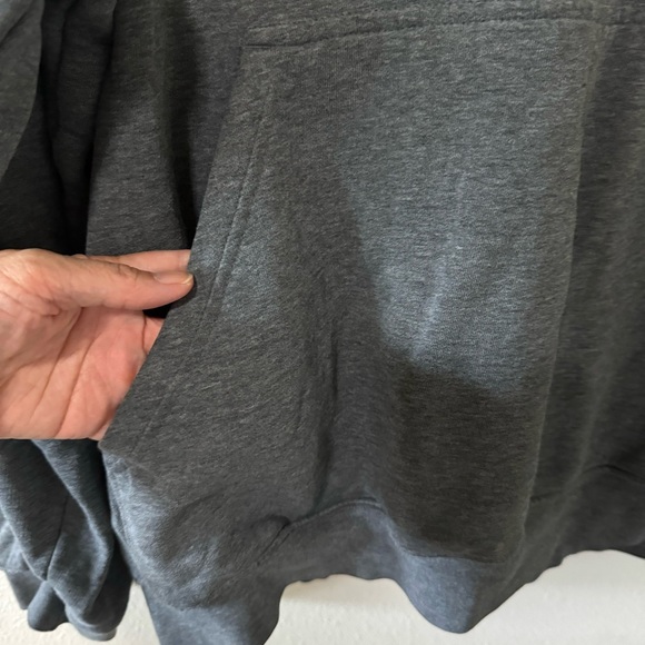 Vintage Y2K Nike Gray Label Hoodie Charcoal Gray Kangaroo Pocket Stained-XXL - Picture 6 of 11